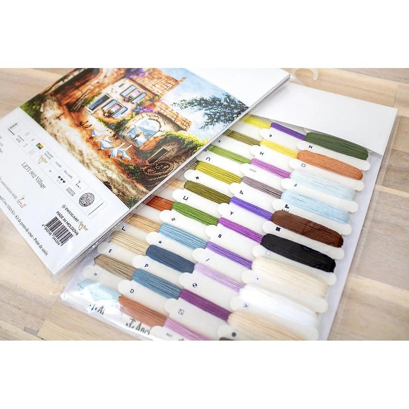 LetiStitch Counted Cross Stitch Kit Village