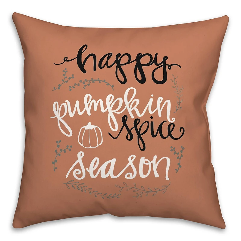 Happy Pumpkin Spice Season Throw Pillow