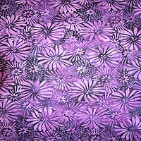 10 yd. Full Bolt: Feldman Batik Plum Tonal Stamp Daisy Cotton Fabric
