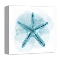 Blue Starfish 12" x 12" Canvas Wall Art