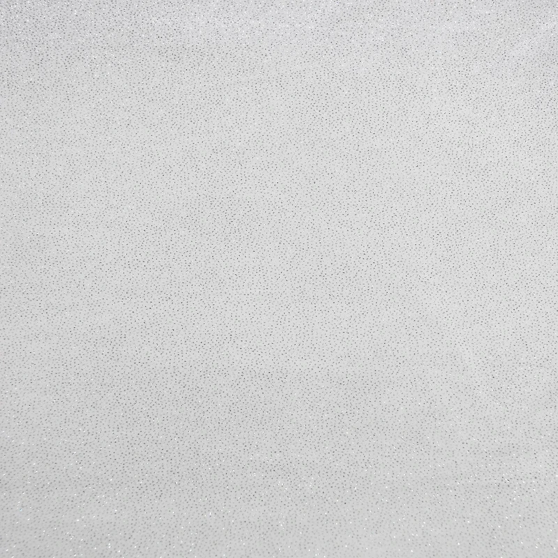 Feldman White Sparkle Stretch Velvet Fabric