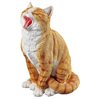 Design Toscano 12" Lazy Daze Kitty Yawning Cat Statue
