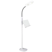 OttLite 64" White LED Floor Lamp with USB and Tablet Stand