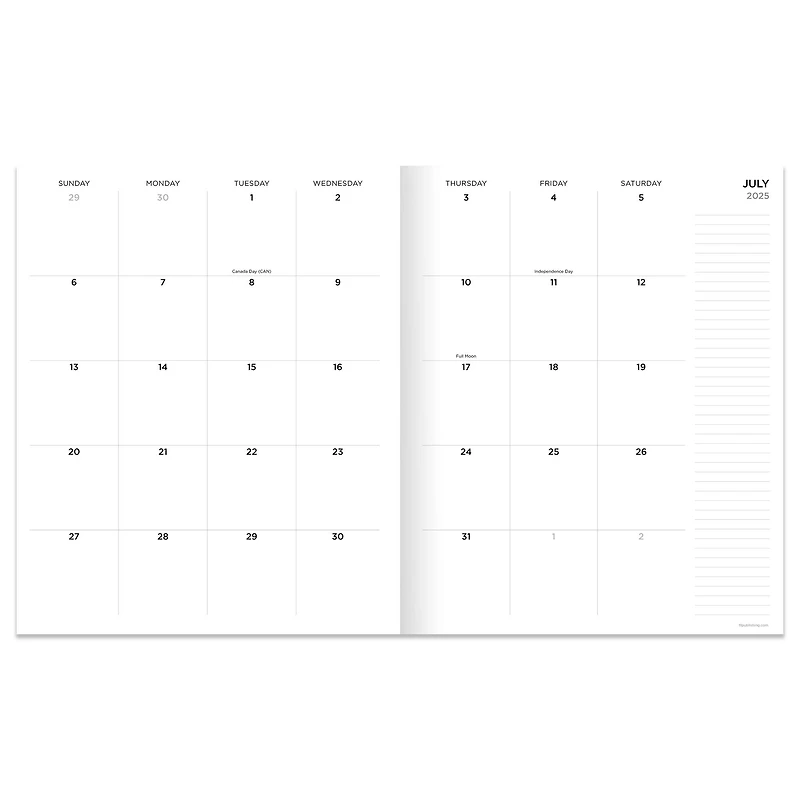 TF Publishing 2025-2026 Concrete Large Monthly Planner