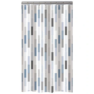 Bath Bliss Staggered Design Shower Curtain