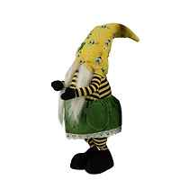 19" Girl Bumblebee & Daisy Hat Springtime Gnome