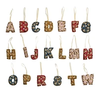 Hello Honey® Velvet Beaded Alphabet Ornaments Set