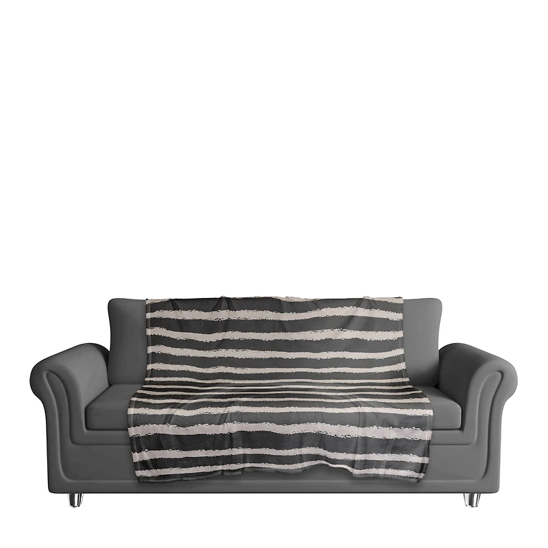 Stripes Coral Fleece Blanket