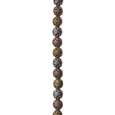 Multicolor Metal Round Beads, 8mm by Bead Landing™