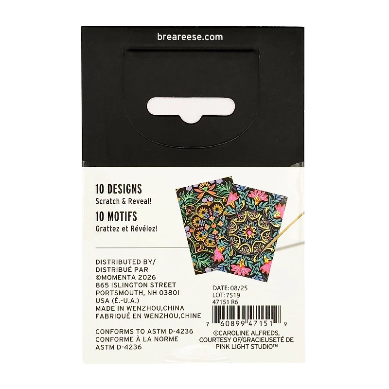 Brea Reese™ Mini Mandala Scratch Art Paper Pad