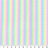 Fabric Traditions Flower Stripe Cotton Fabric
