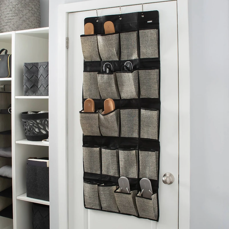 Simplify Black 20-Pocket Shoe Organizer