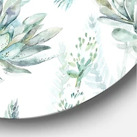 Designart - Floral Seamless Pattern Succulents Ferns Thorns