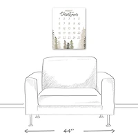 Christmas Trees Countdown Canvas Wall Art