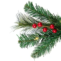 4ft. Pre-Lit Frosted Carolina Berry Spruce Artificial Christmas Tree, Clear Lights