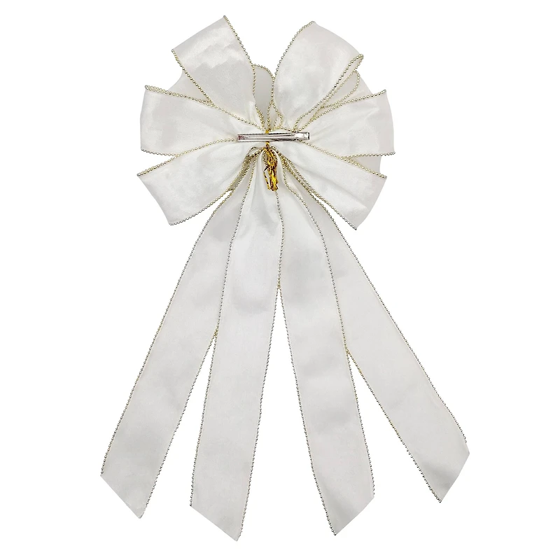 20.5" Cream Shimmer Tree Bow by Celebrate It®