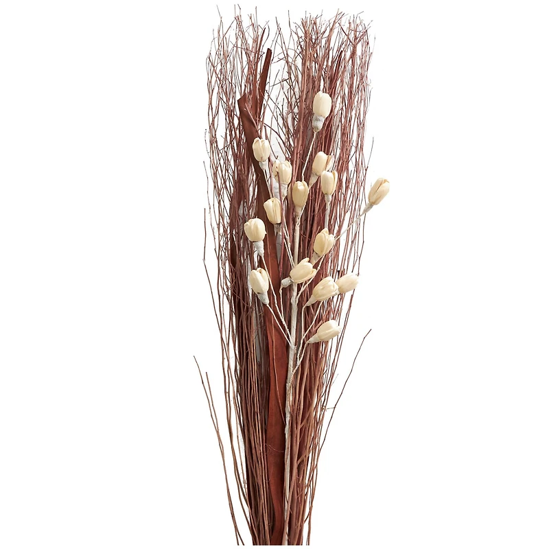 Brown & Cream Dried Foliage & Grass Arrangement