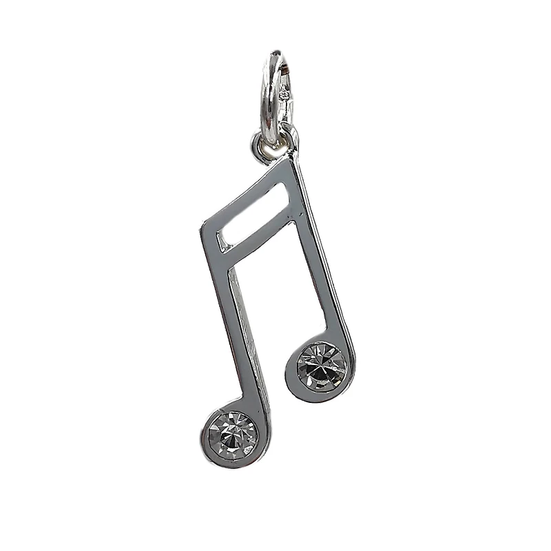 Charmalong™ Silver Plated Crystal Music Charm by Bead Landing™