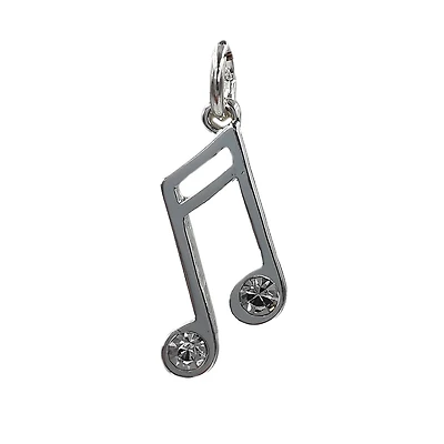 Charmalong™ Silver Plated Crystal Music Charm by Bead Landing™