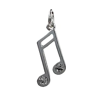 Charmalong™ Silver Plated Crystal Music Charm by Bead Landing™