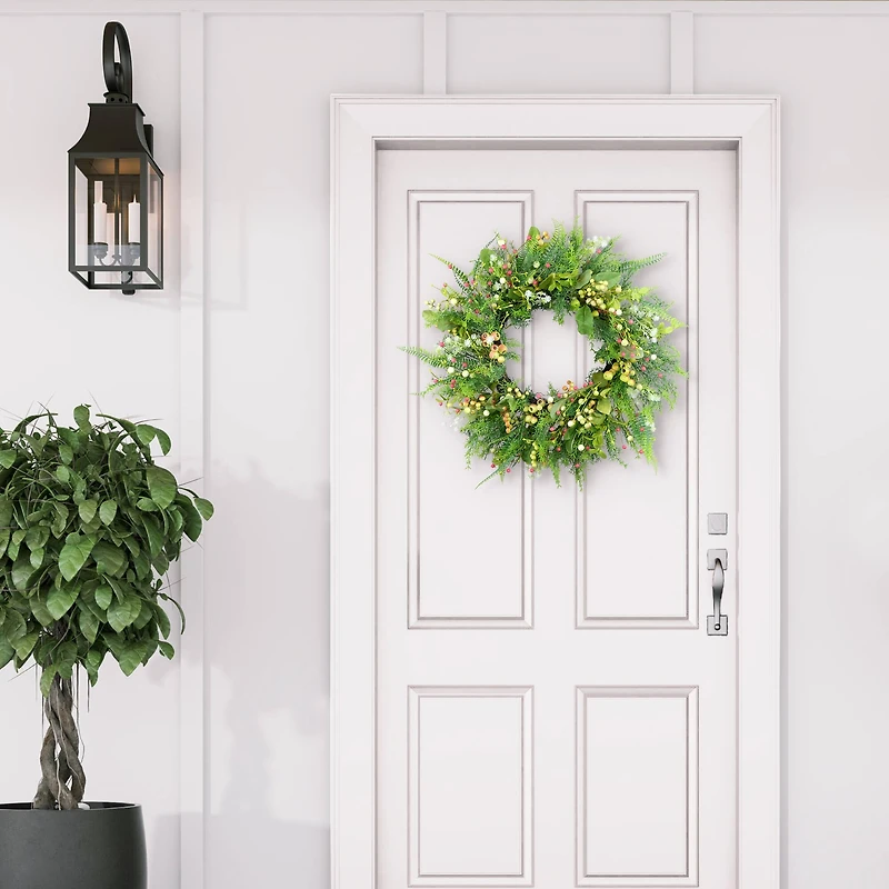 26" Artificial Fern & Berry Spring Wreath