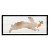 Stupell Industries Rabbit & Carrot Grain Pattern Framed Giclee Art