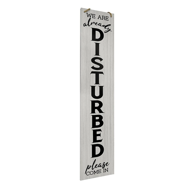 American Art Décor™ 47.25" Already Disturbed & Happiness Double-Sided Hanging & Leaning Wall Sign