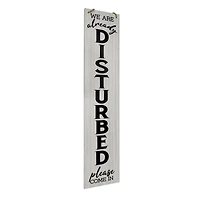 American Art Décor™ 47.25" Already Disturbed & Happiness Double-Sided Hanging & Leaning Wall Sign