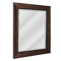 Head West® 34.5" Deep Bronze Beaded Rectangular Framed Beveled Accent Wall Mirror