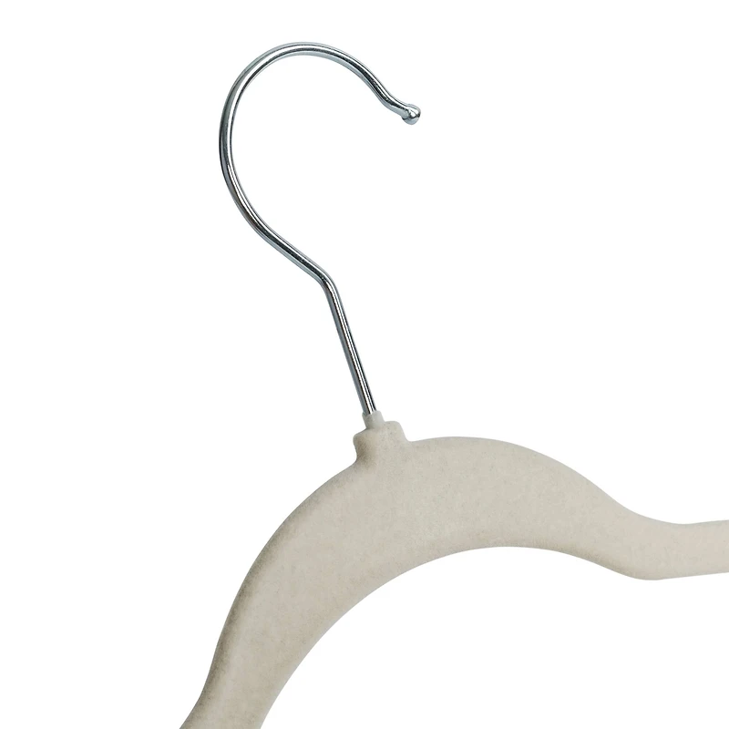 Honey Can Do Warm Gray Slim-Profile Non-Slip Velvet Hangers