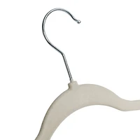 Honey Can Do Warm Gray Slim-Profile Non-Slip Velvet Hangers