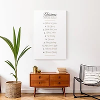 Christmas House Rules Canvas Wall Art