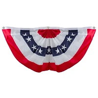 Patriotic Americana Pleated Bunting Flag, 24" x 48"