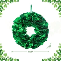 Glitzhome® 19.5" St. Patrick's Day Felt Wreath
