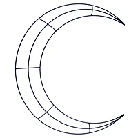 16" Black Moon Wreath Form by Ashland®