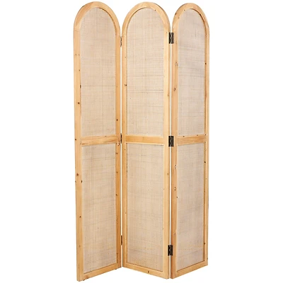 6ft. Brown Wood Room Divider Screen