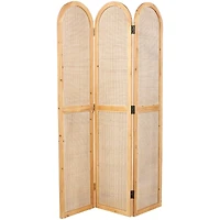 6ft. Brown Wood Room Divider Screen