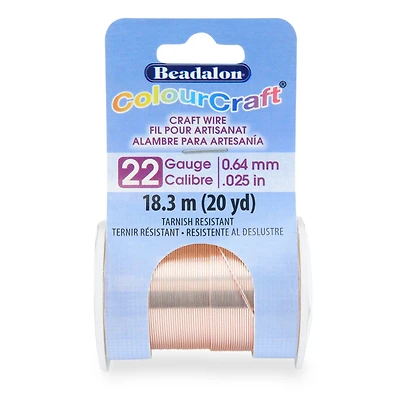 Beadalon® ColourCraft® Gauge Tarnish Resistant Rose Gold Silver Plated Wire