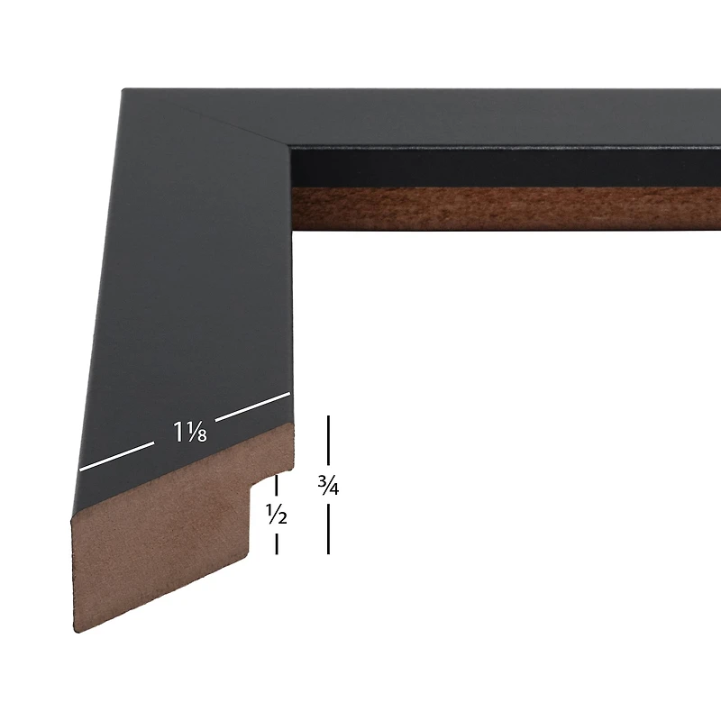 WallsThatSpeak Vertically or Horizontally Hanging Black 24" x 36" Picture Frame with Glass, 4ct.