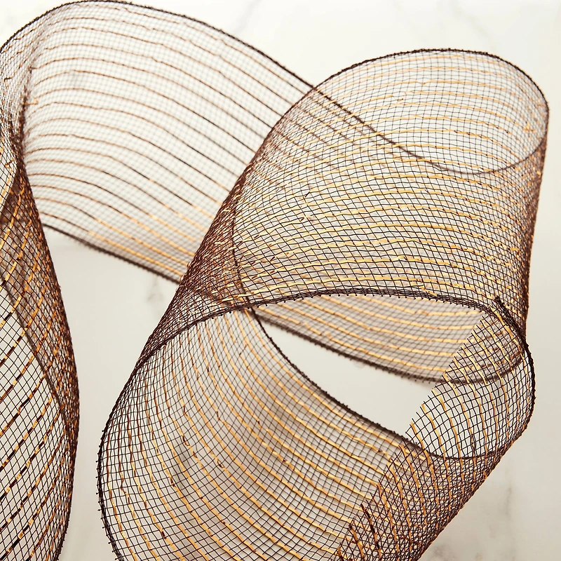 5.5" x 45ft. Bronze MeshRibbon by Celebrate It™