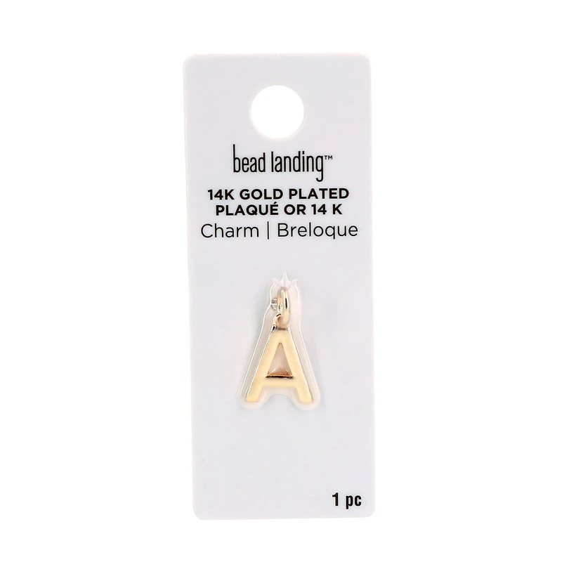 14K Gold Plated Letter Charm by Bead Landing