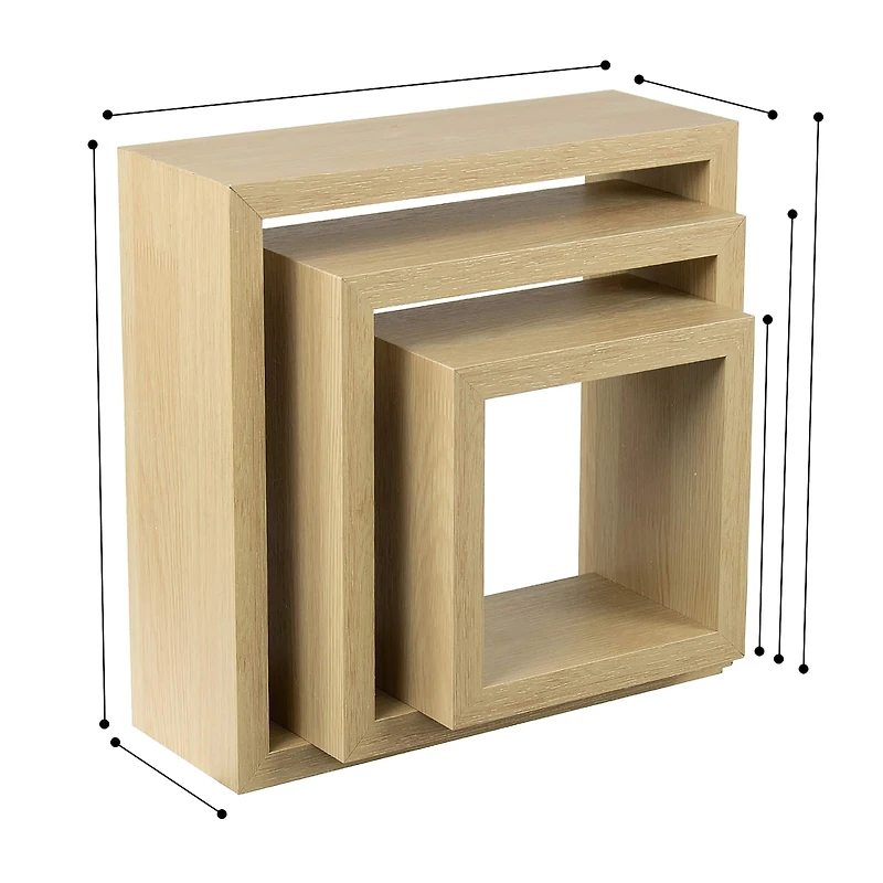 Sorbus Floating Square Shelf Set