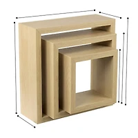 Sorbus Floating Square Shelf Set