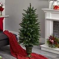 4ft. Pre-Lit Artificial Christmas Tree, Clear LED Lights