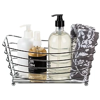 Simplify Wire Towel Basket with Chrome Ball Feet