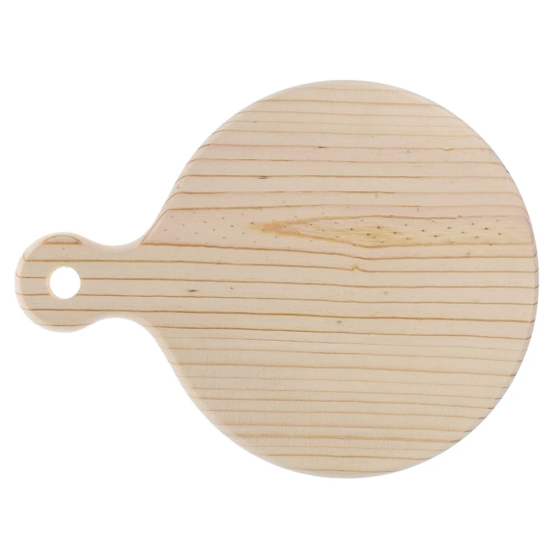 Good Wood by Leisure Arts 11.5" Pine Round Board with Handle