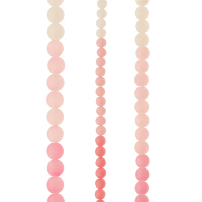 Pink Ombre Glass Round Beads by Bead Landing™