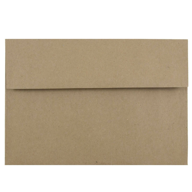 JAM Paper A10 Brown Kraft Recycled Invitation Envelopes