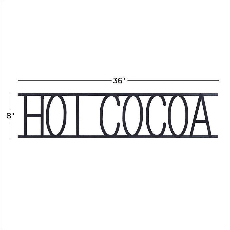 Black Iron Modern Hot Cocoa Wall Décor