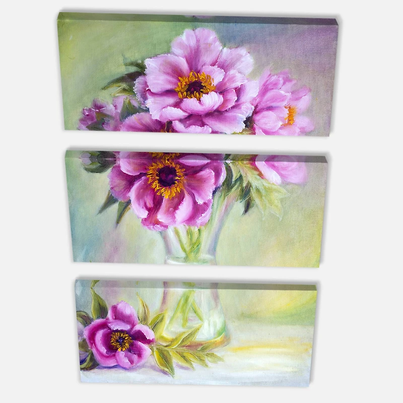 Designart - Purple Peonies in Vase